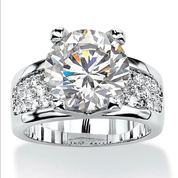Jewelry - New 925 Silver Round Women Wedding Jewelry Pretty Diamond Ring